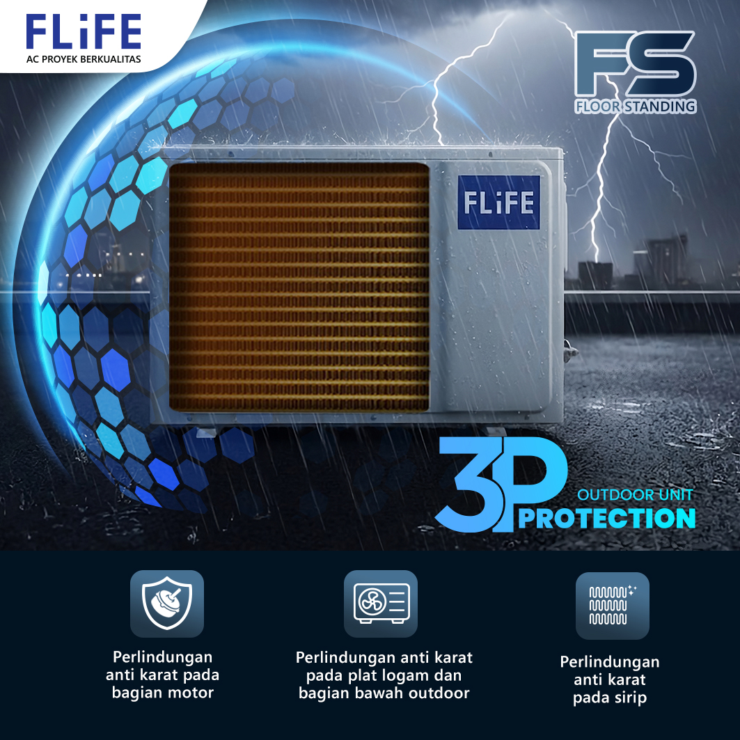 Flife AC Floor Standing 2 PK Standard Strong Wind Fast Cooling - FVC-18FS